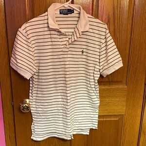Polo by Ralph Lauren Men's Light Green Striped Polo